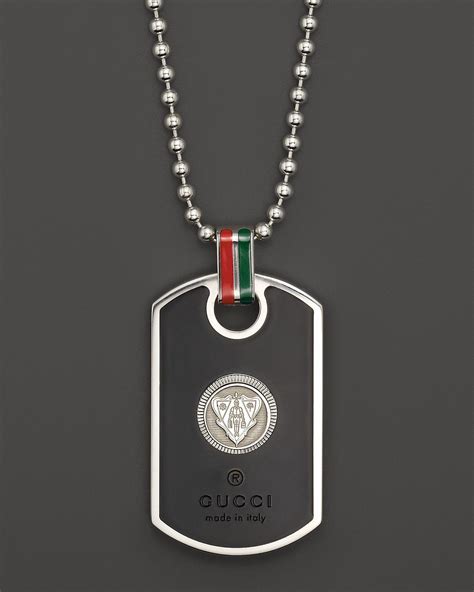 gucci dog tag necklace men|high end designer dog collars.